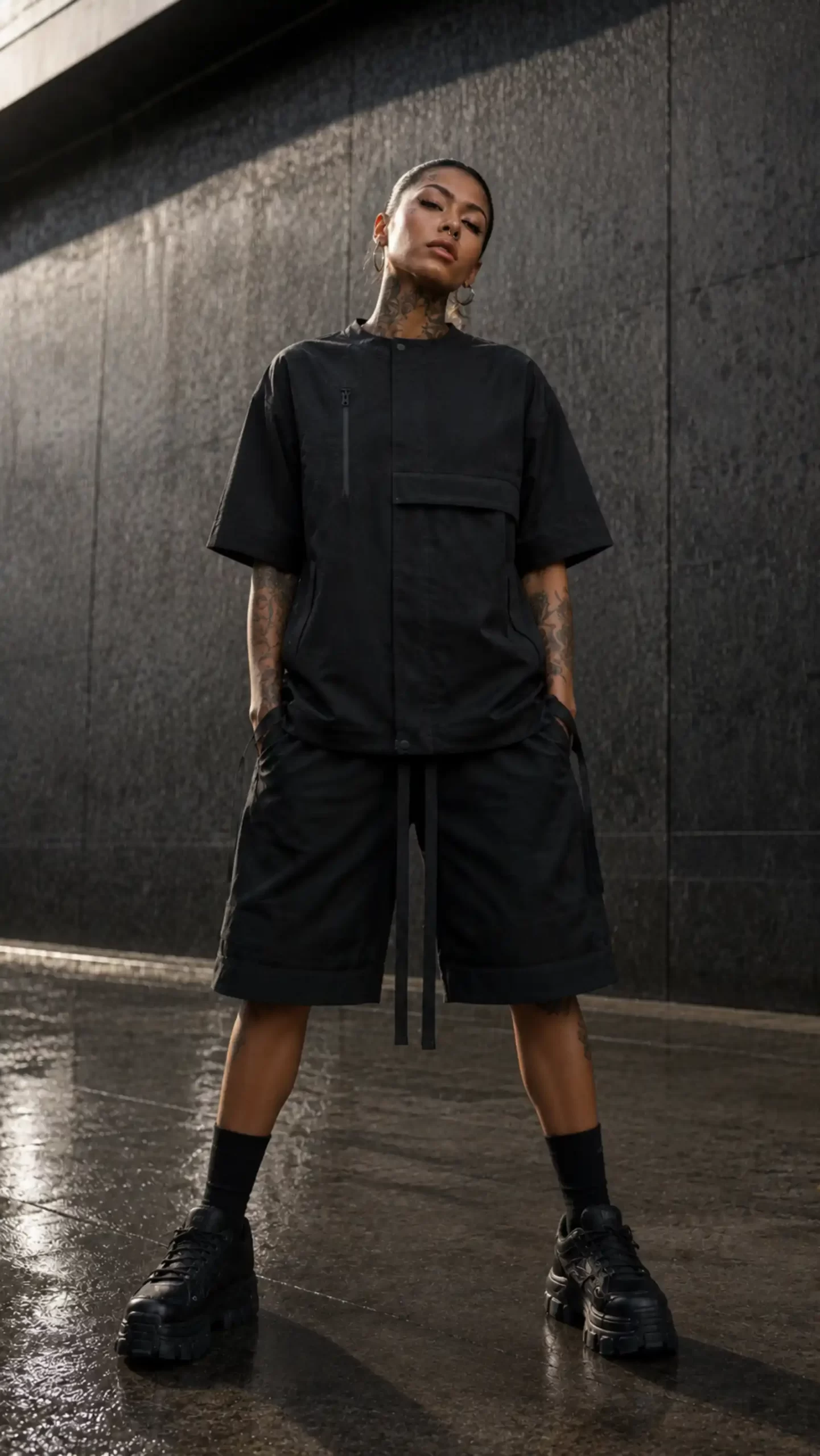 Editorial fashion silhouette